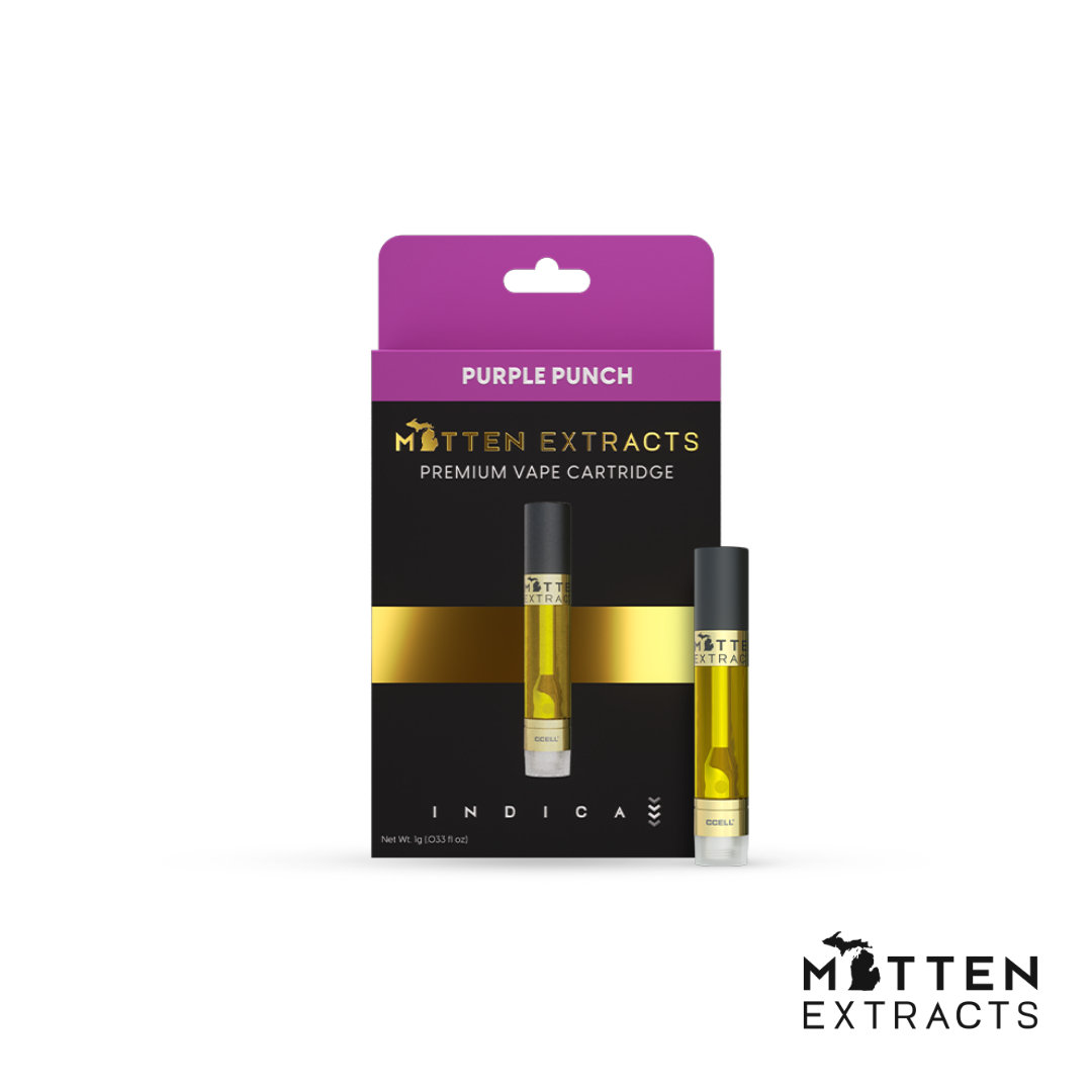 Photograph of product: Mitten Extracts Purple Punch Cart 1.0g