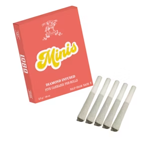 Photograph of product: Lobo | Raz Cookies | Diamond Infused Pre-Rolls | Hybrid | Minis 5 Pk | 2.5g