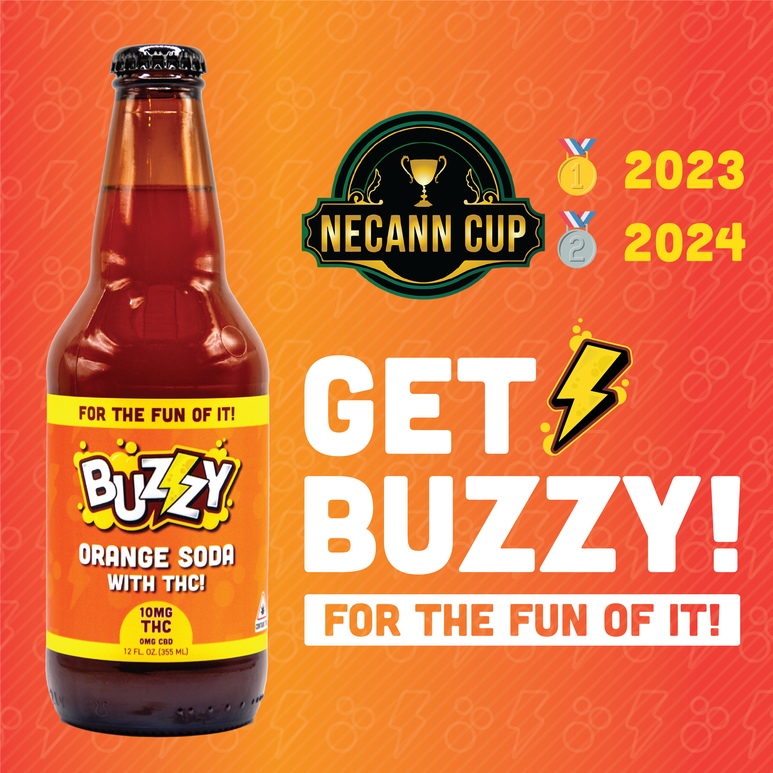 Photograph of product: Buzzy Orange 10 mg