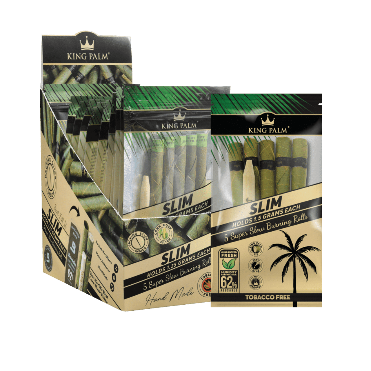 Photograph of product: King Palm | Slim Wraps | Natural 5pk