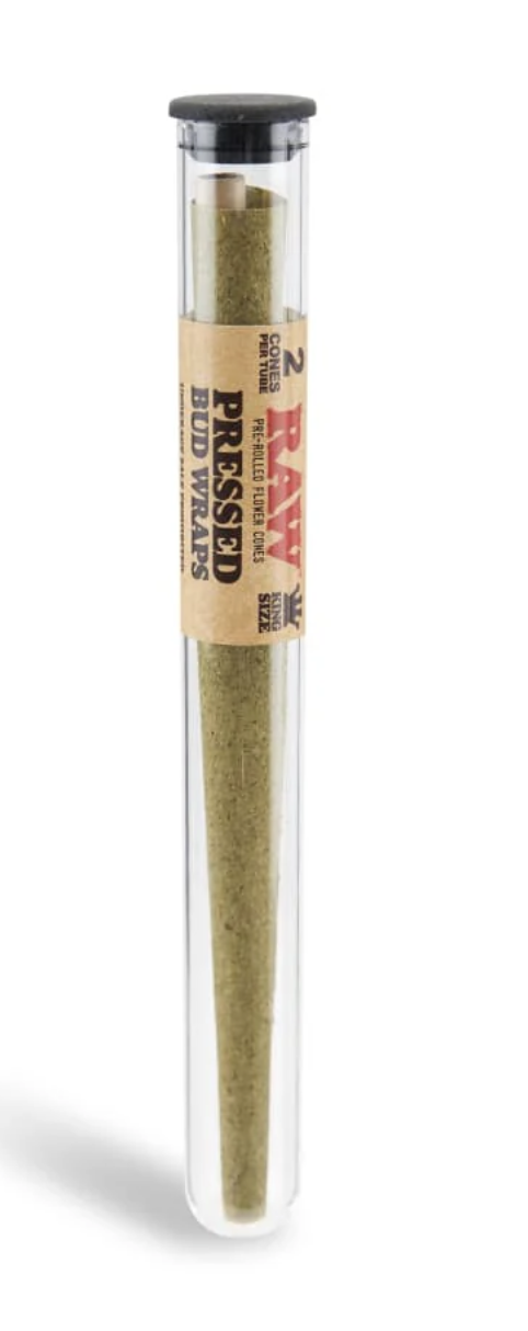 Photograph of product: RAW - Pressed Bud Wraps 2 cone tube