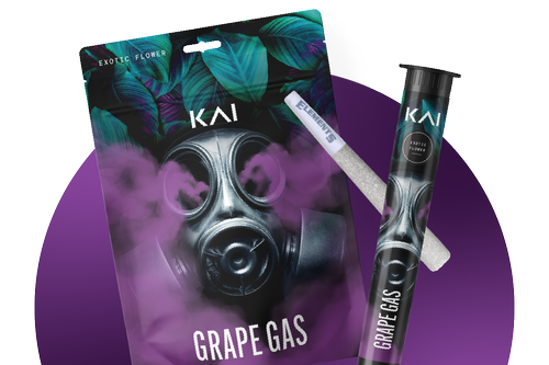 Photograph of product: Kai | Grape Gas | 1g Full Flower Pre-roll