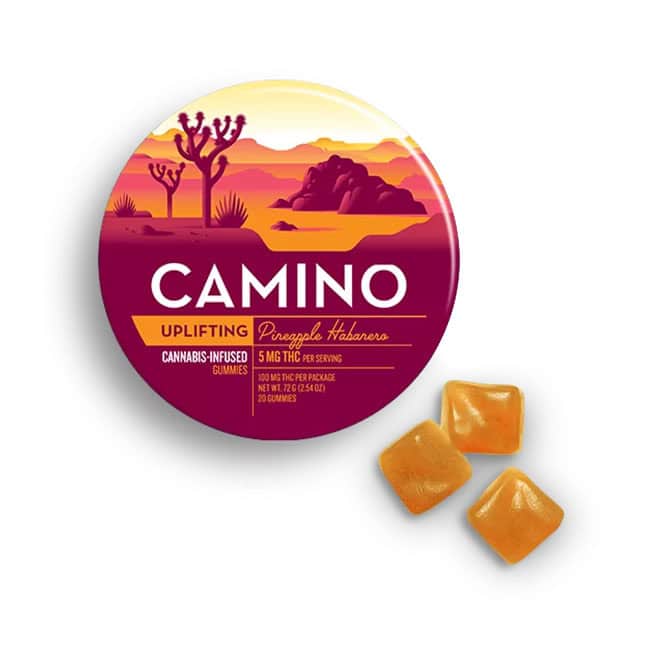 Photograph of product: CAMINO - GUMMIES - 100MG - PINEAPPLE HABANERO - SATIVA