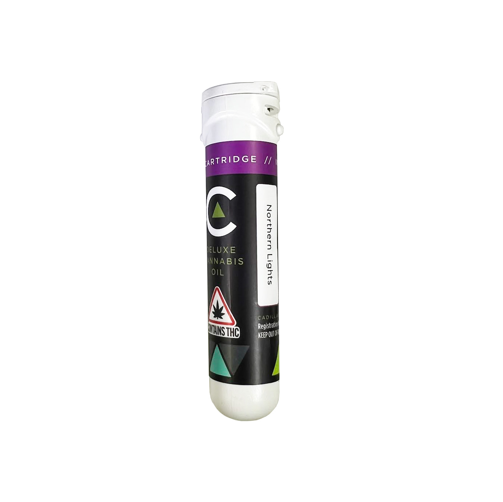 Photograph of product: Cadillac Distillate Cartridge Northern Lights 1 G
