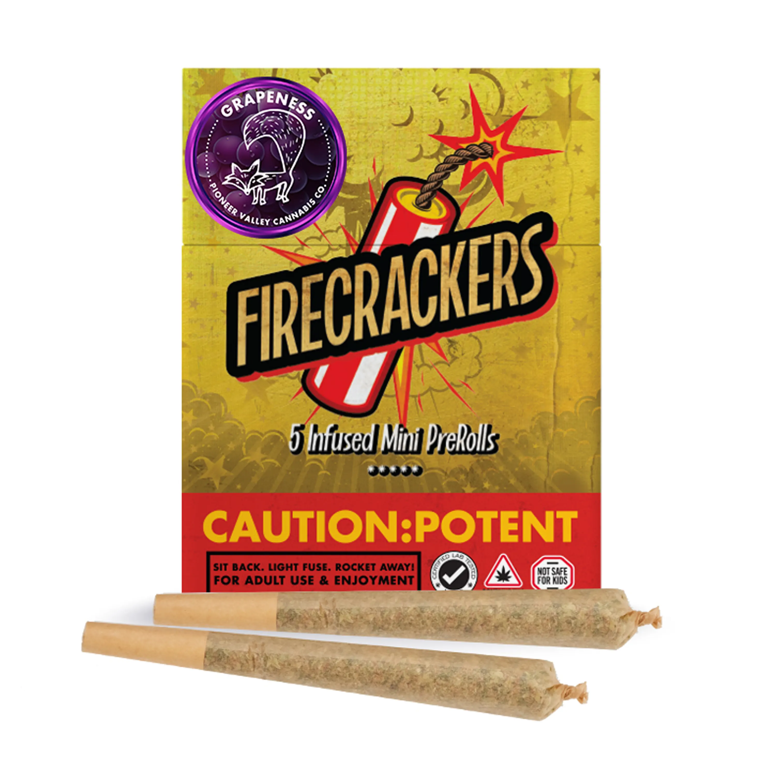 Photograph of product: Grapeness (I) "Firecrackers" Infused PRJ Multipack 5pk x .7g