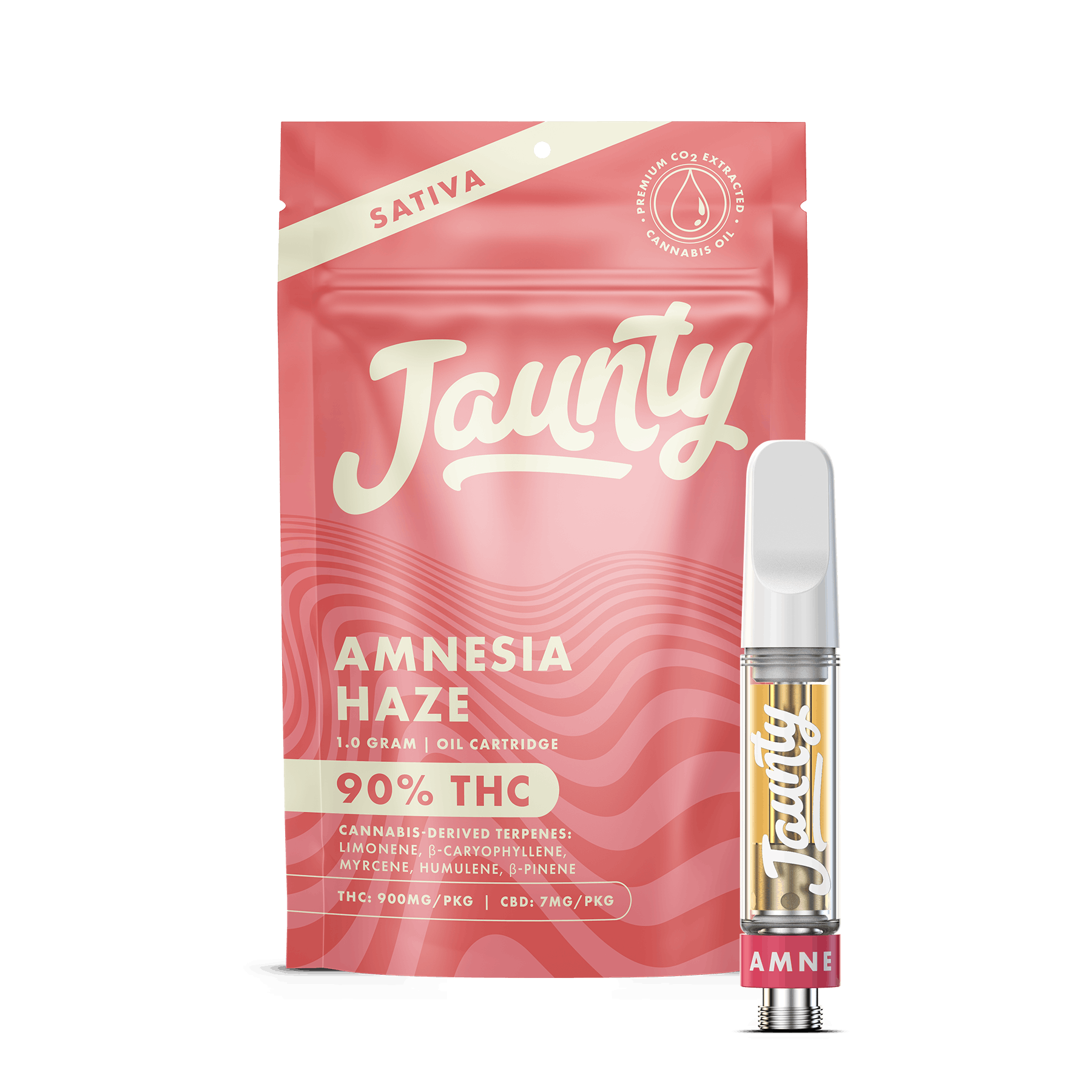 Photograph of product: Jaunty | Amnesia Haze | Vape Cartridge