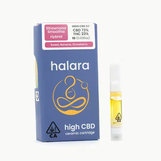 Photograph of product: Halara - Cartridge - Strawnana Smoothie 3:1 - 1G