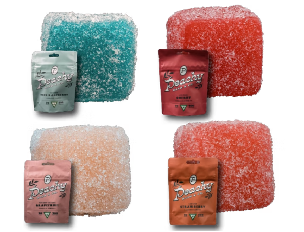 Photograph of product: Peachy au chocolat & Co. | Citrus Berry | Live Rosin Gummies | 200mg