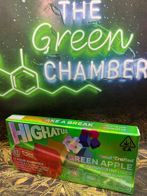 Photograph of product: Green Apple CBD Sour Gummies - Edible