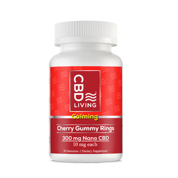 Photograph of product: CBD LIVING | CBD | Edible | Gummies | Cherry | 30 x 10mg