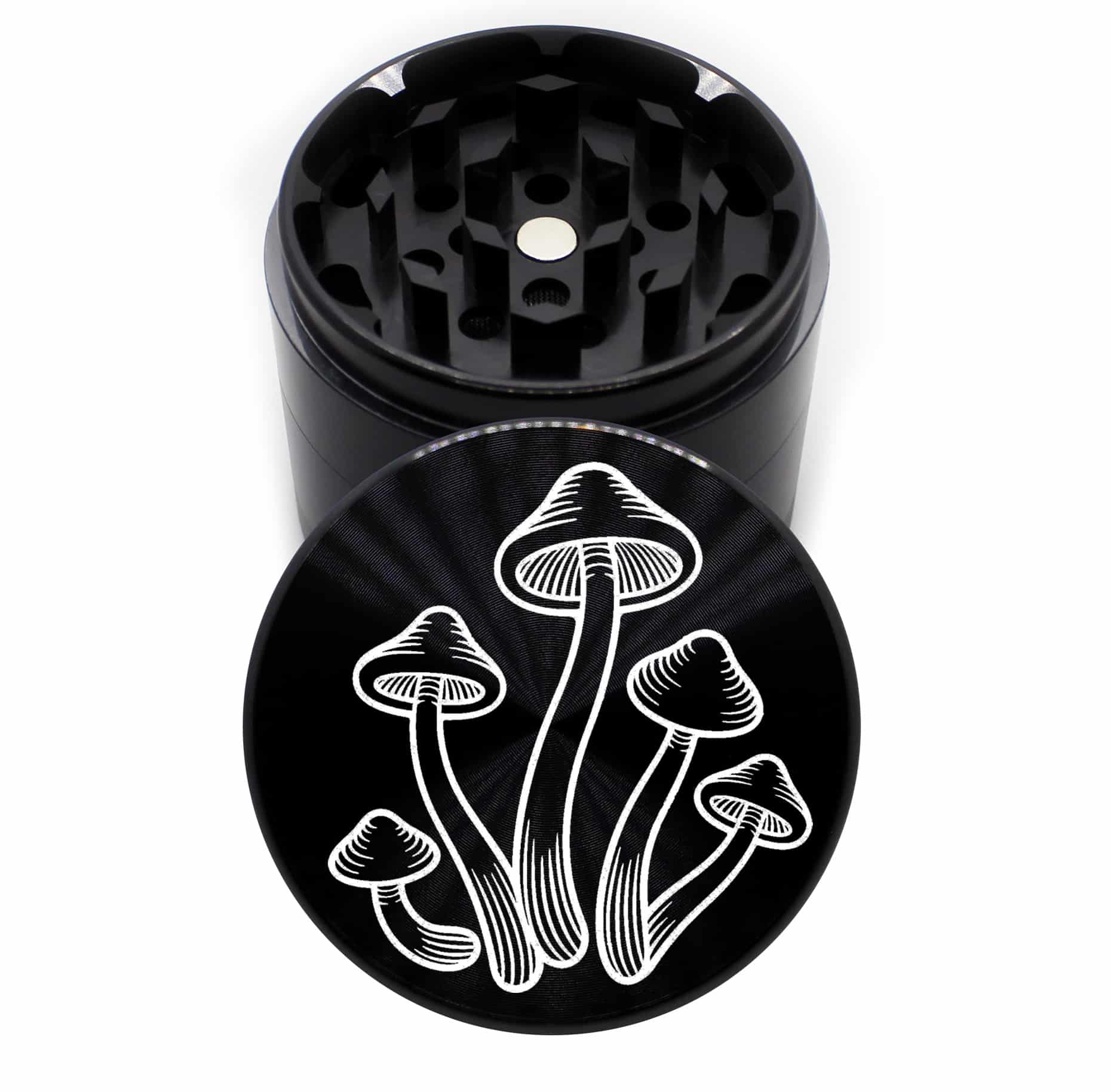 Photograph of product: 4-Piece 'Mushrooms' Grinder, 63mm