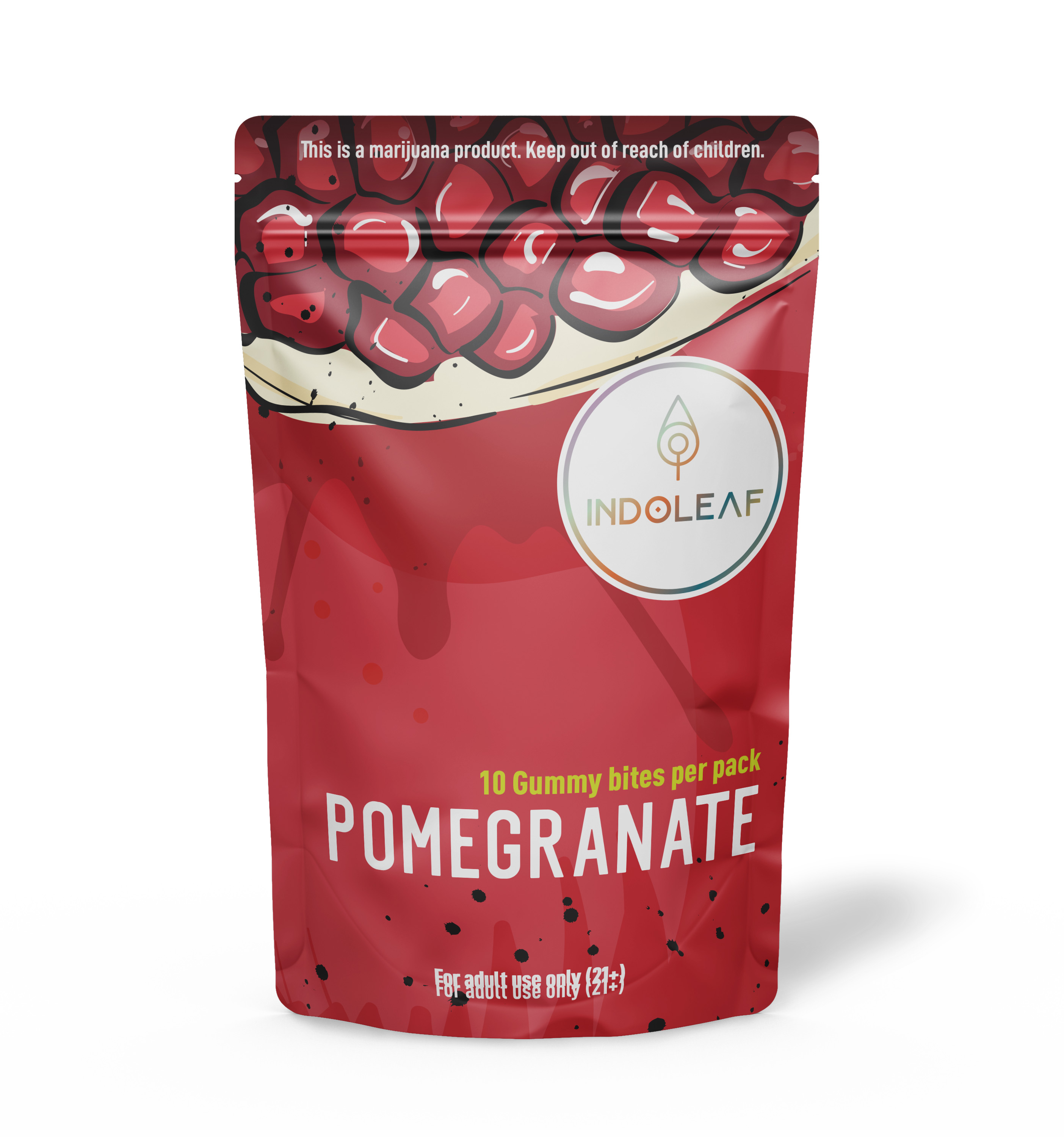 Photograph of product: IndoLeaf | Pomegranate | Gummy 100 mg [#62]
