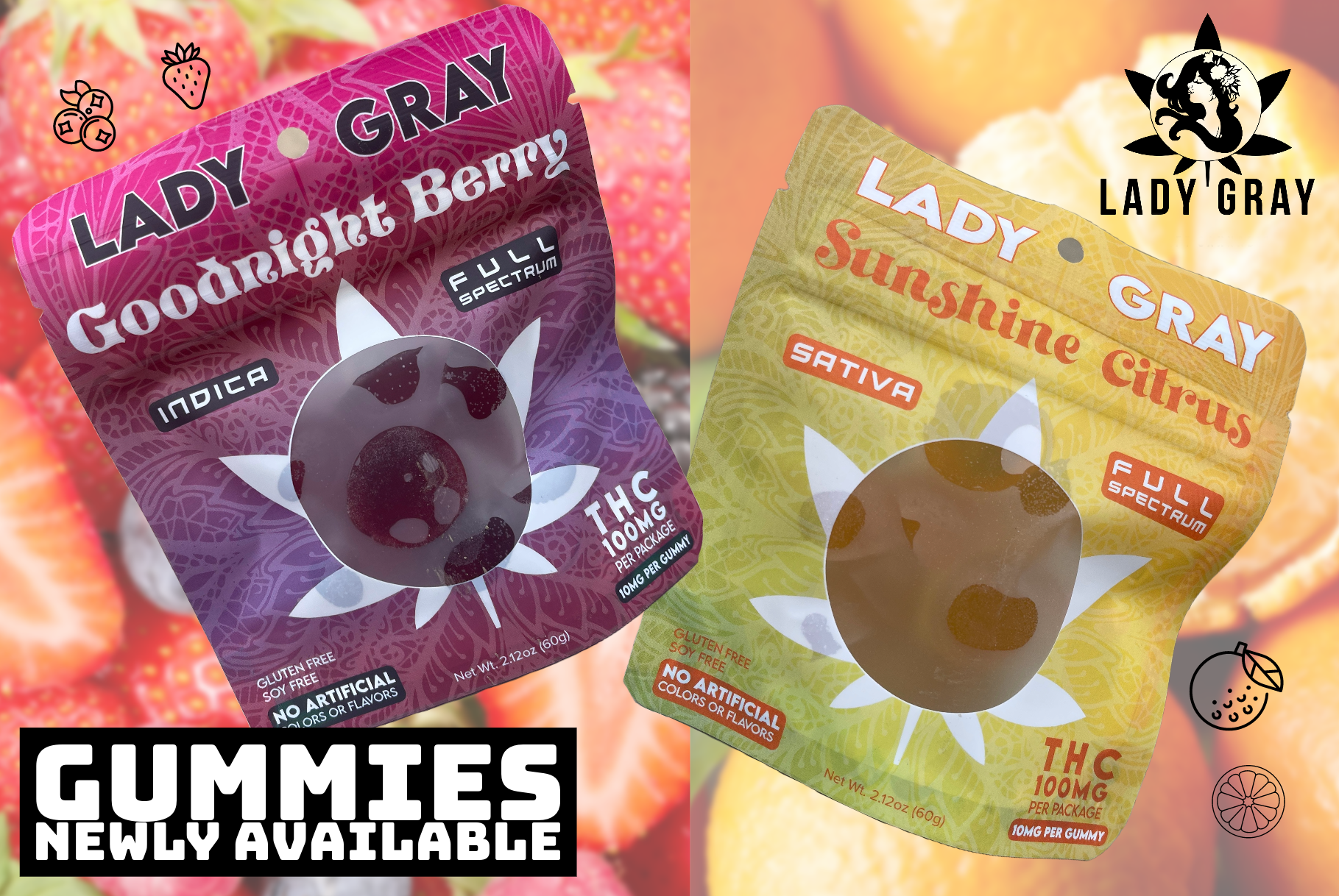 Photograph of product: LG Gummies Sunshine Citrus 20mg