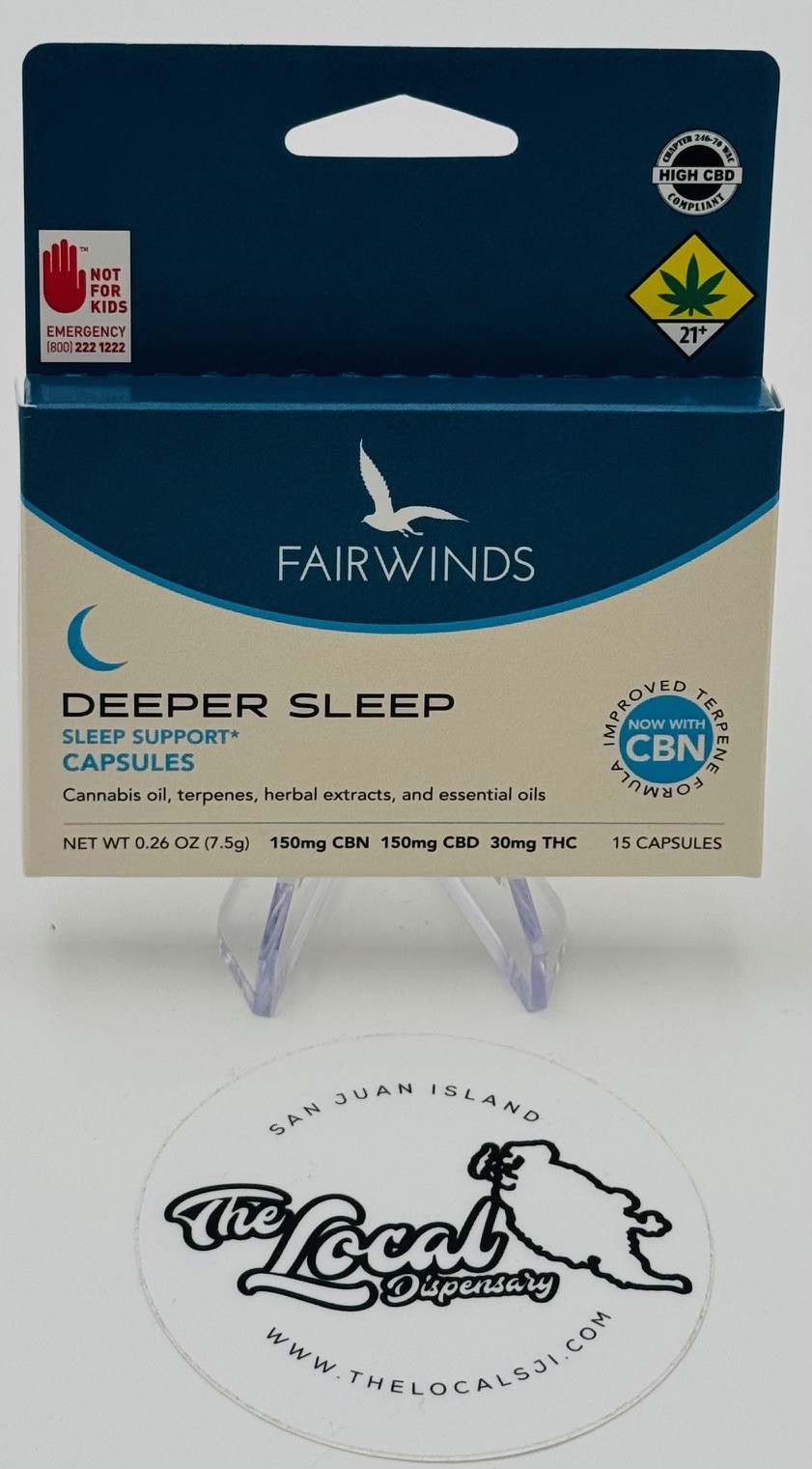 Photograph of product: Deeper Sleep CBN+CBD Capsules 15pk