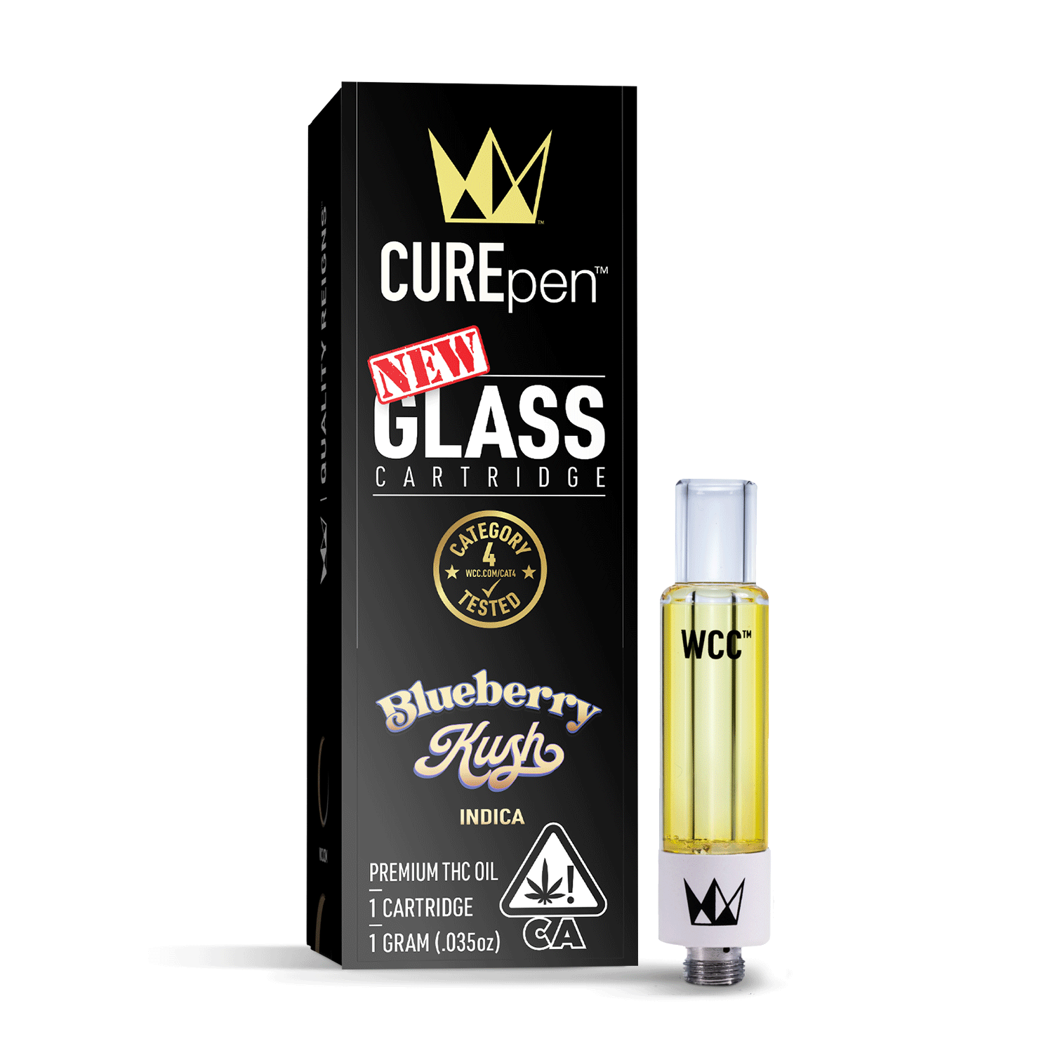 Photograph of product: [West Coast Cure] Cartridge - 1g - Blueberry Kush (I)