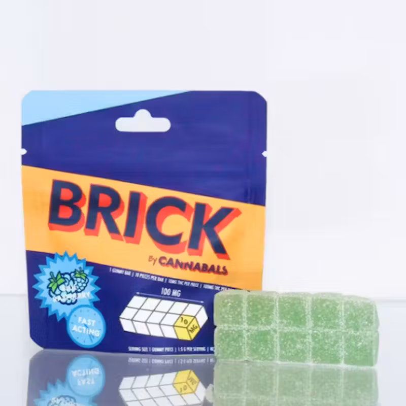 Photograph of product: Cannabals | Brick Blue Raspberry Live Resin Gummies 10pk, 100mg
