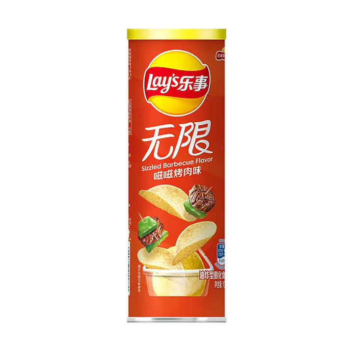 Photograph of product: Exotic Lays Stax - Sizzled Barbecue (China)