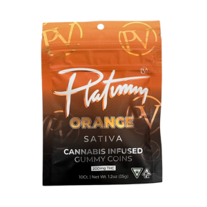 Photograph of product: Platinum Vape 200mg Gummies - Orange