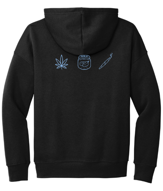 Photograph of product: NEA Uniform Black W/Blue Bella+Canvas Fleece Pullover Hoodie (S)