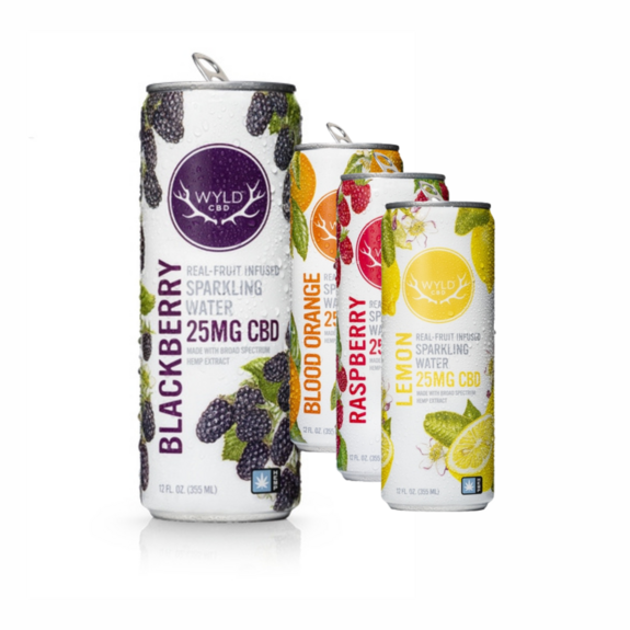 Photograph of product: Blackberry Sparkling Water - 50mg CBD (Hemp No Tax) - Wyld