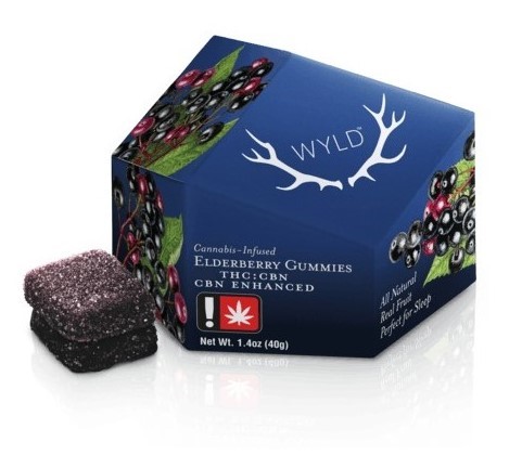 Photograph of product: Gummies | Elderberry | 2:1 (TH-oui:CBN) | 10 Pieces x 10mg