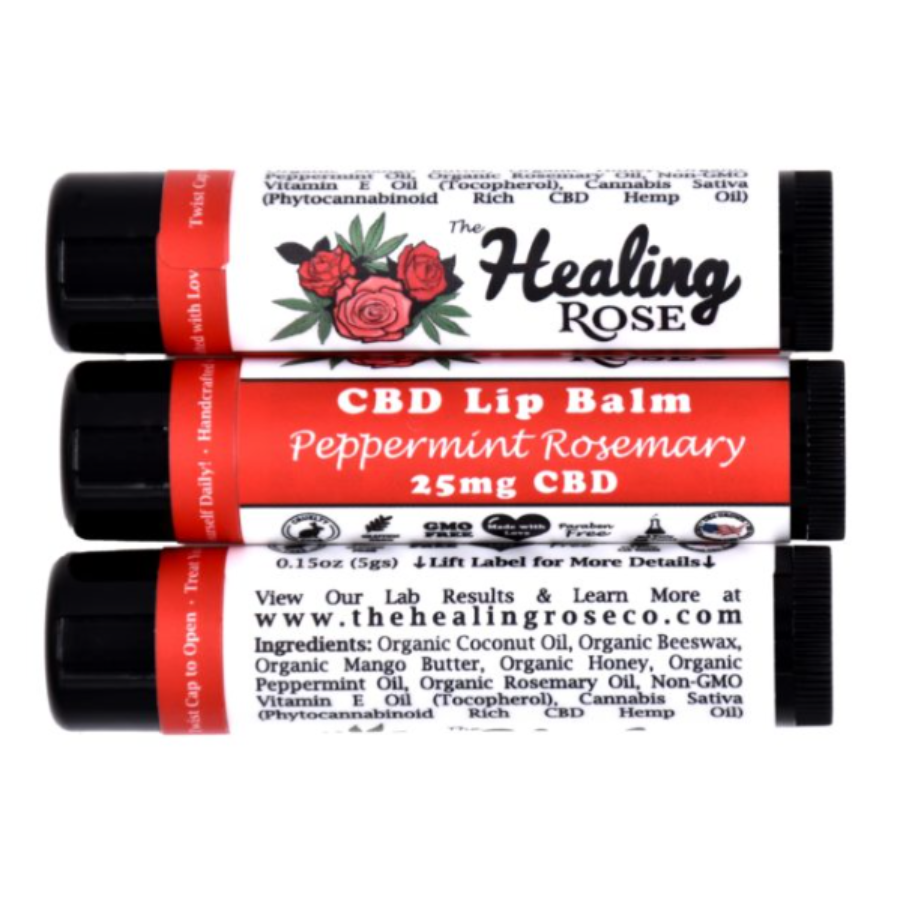 Photograph of product: CBD Lip Balm I Peppermint Rosemary