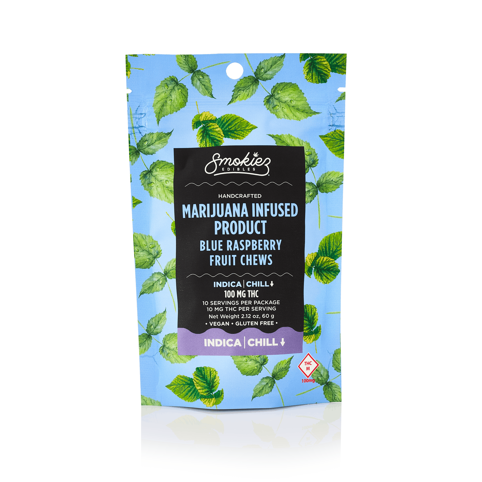 Photograph of product: Smokiez |Sweet | Blue Raspberry Fruit Chews - 100mg