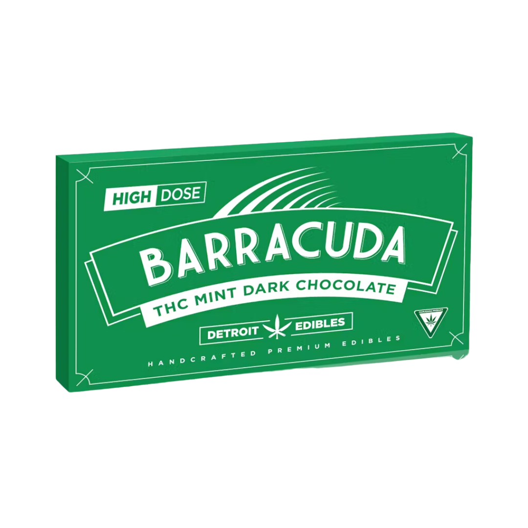 Photograph of product: Detroit Edibles | Dark Mint Chocolate Barracuda Bar | 200mg