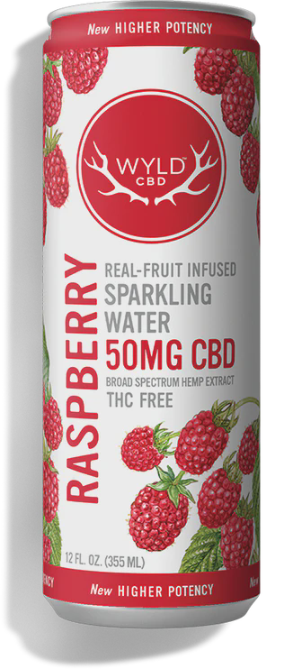 Photograph of product: Wyld CBD | Raspberry Sparkling Waters | 50mg