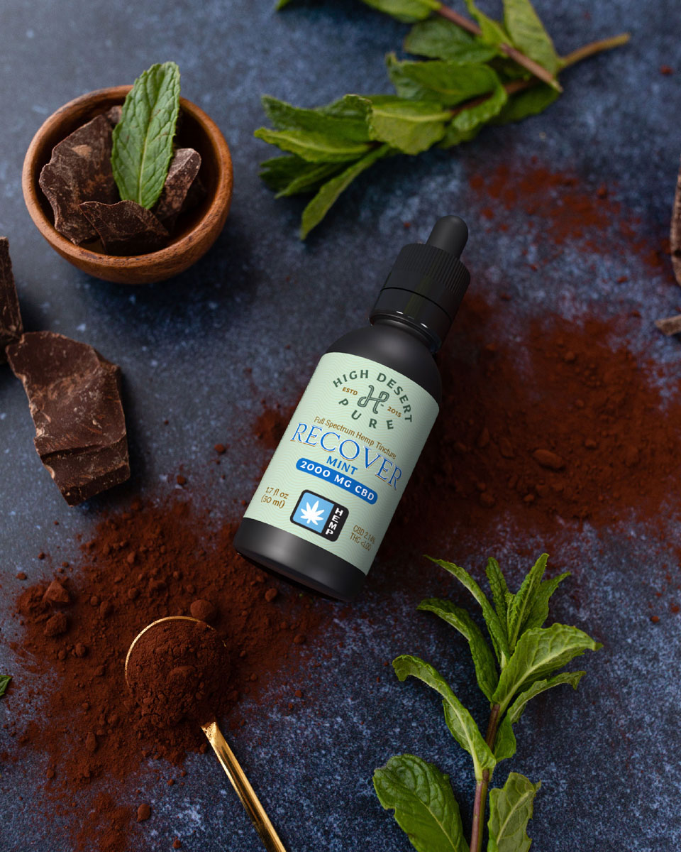 Photograph of product: High Desert Pure | Recovery Mint Chocolate | Tinture |