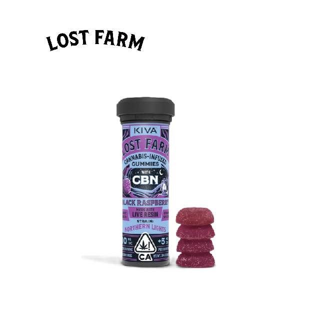 Photograph of product: 2:1 BLACK RASPBERRY NORTHERN LIGHTS 100MG 10 PACK LIVE RESIN GUMMIES
