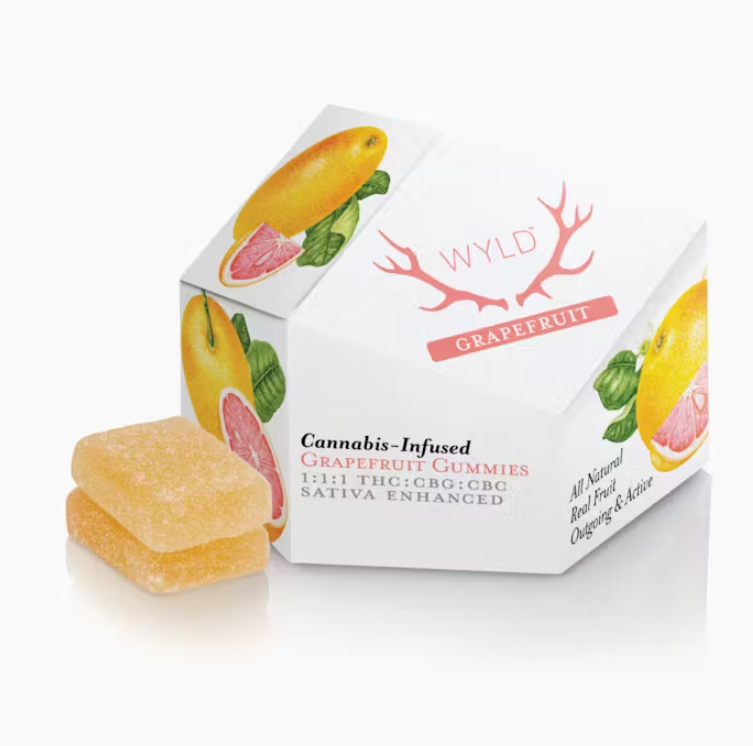 Photograph of product: Wyld Grapefruit 1:1:1 THC:CBD:CBC Gummies 300mg