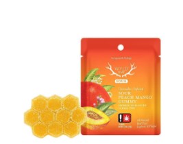 Photograph of product: 100mg Single Sour Peach Mango - Gummy - Wyld