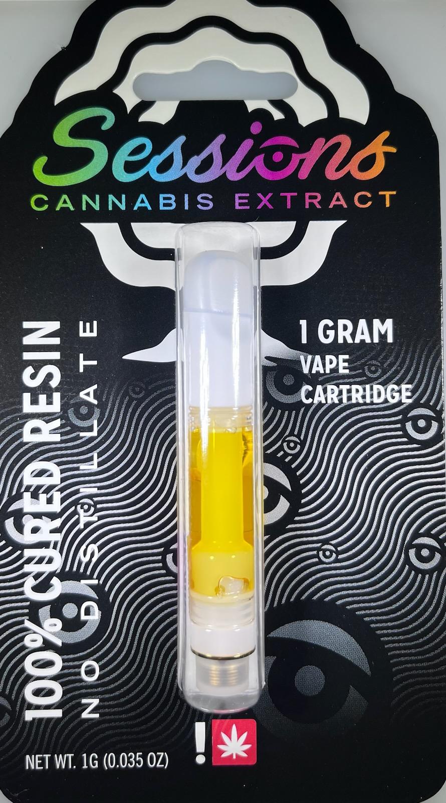 Photograph of product: Cartridge - 1g Cured Resin Sessions - Short Candy
