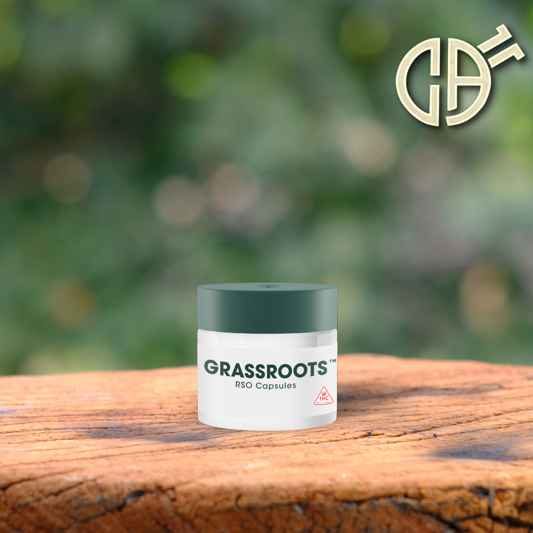 Photograph of product: Grassroots | Raspberry Parfait RSO Capsules | 10x10mg