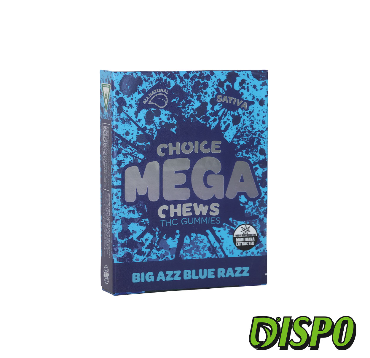 Photograph of product: Choice Mega Chews - Big Azz Blue Razz 200mg