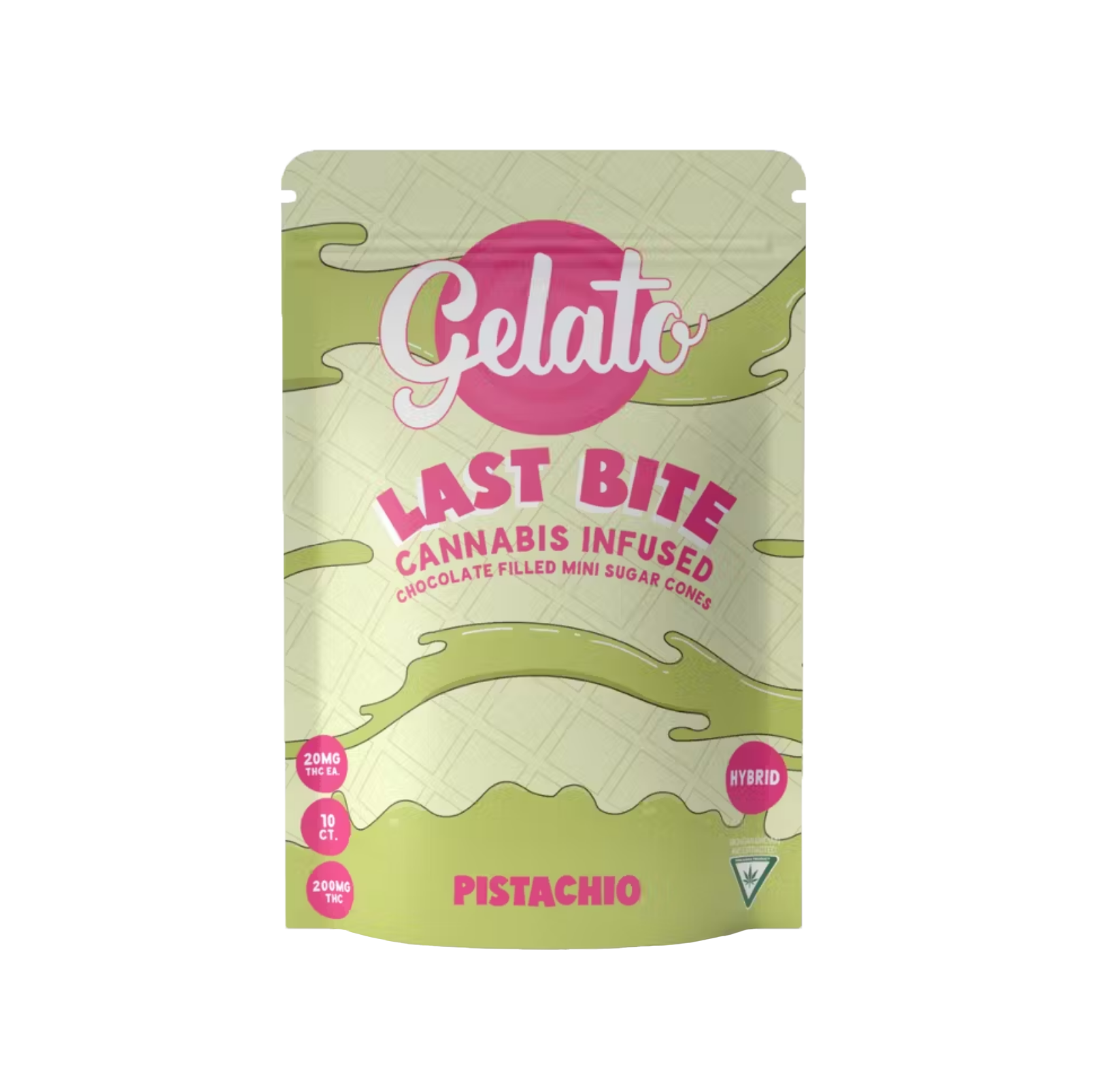 Photograph of product: Gelato - Last Bite Pistachio Sugar Cones 200mg