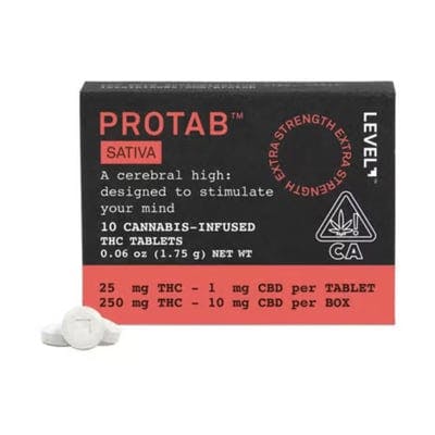 Photograph of product: Level Protabs Oui'd 250mg (S) [10pk] - 