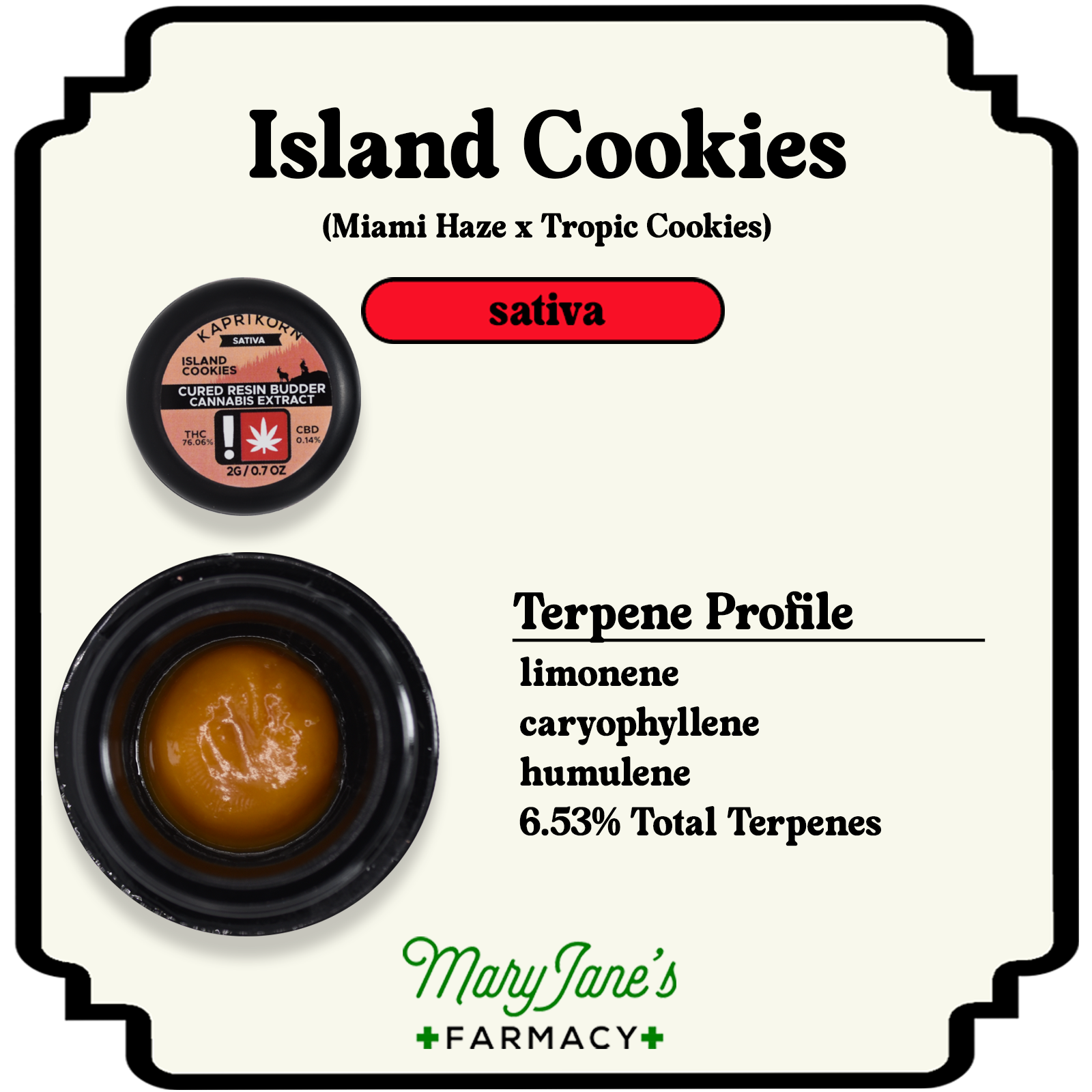 Photograph of product: Coconut Milk Cured Resin Badder Extract | 2g