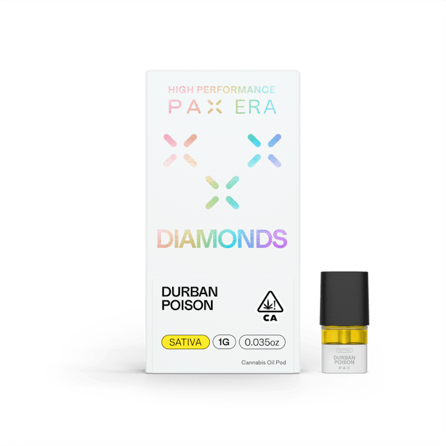 Photograph of product: Pax Era | Durban Poison High Potency Diamonds Pod - 1g - 