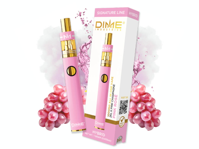 Photograph of product: DIME Pink Ros Signature (H) All-In-One Disposable Vape 2g