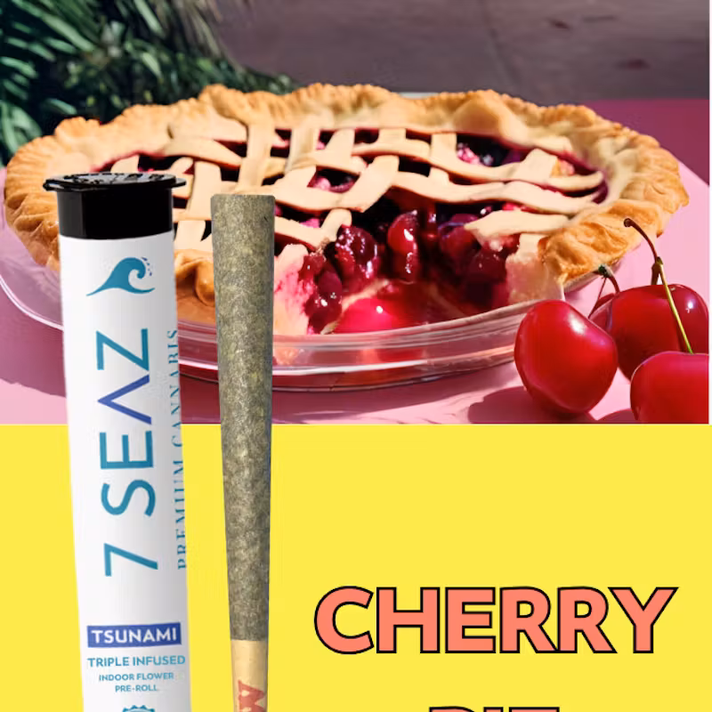Photograph of Product: 7 Seaz Infused Pre-Roll | 1.2g | Cherry Pie
