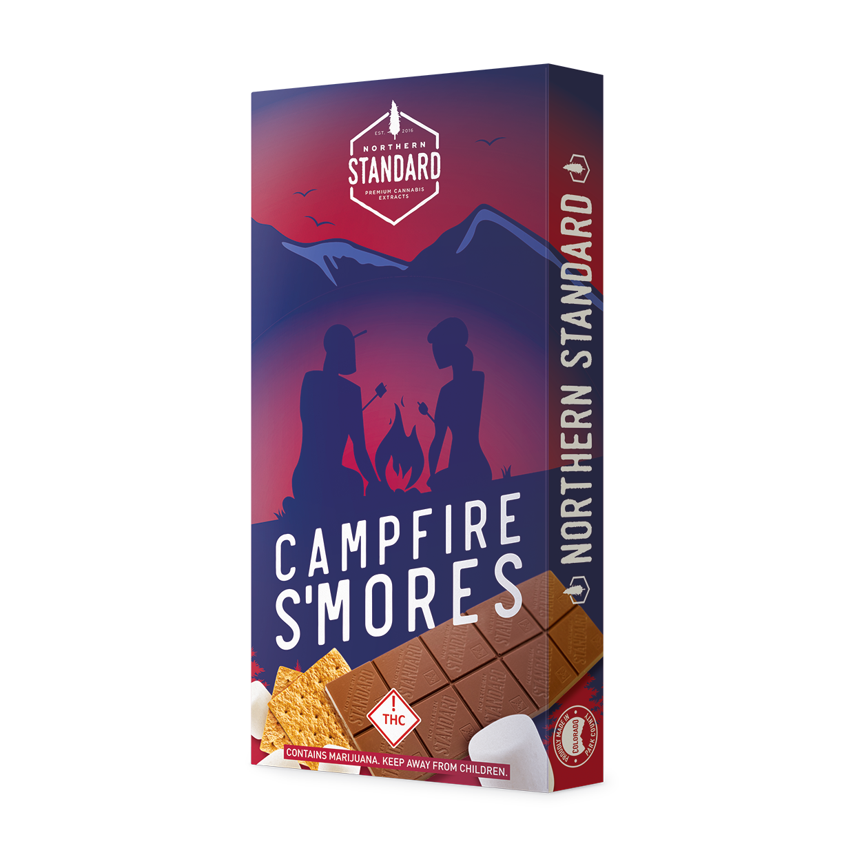 Photograph of product: Northern Standard Chocolate - Campfire S'mores 100mg