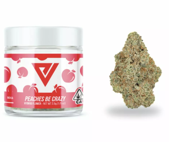 Photograph of product: Ember Valley Peaches Be Crazy Hybrid Flower 3.5g
