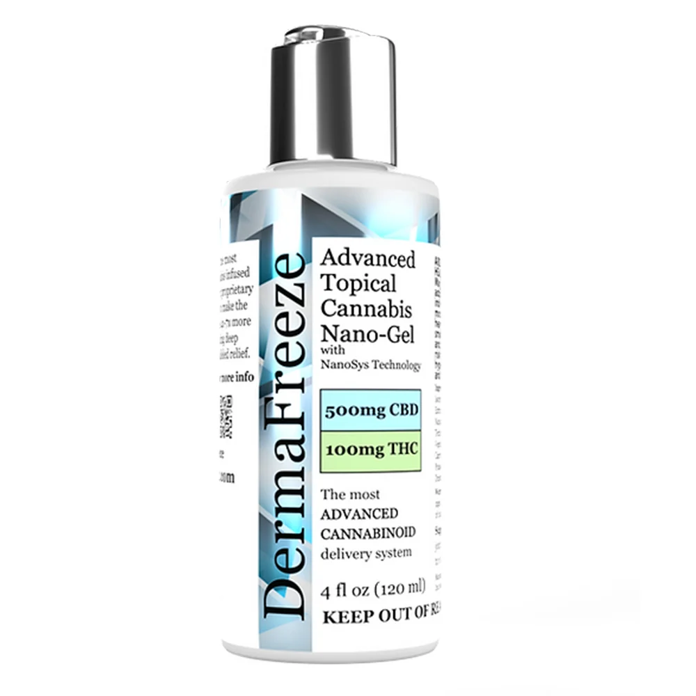 Photograph of product: Dermafreeze Squeeze Nano Gel 100 MG 1:5 TH-oui/CBD (100 MG TH-oui/500 MG CBD)