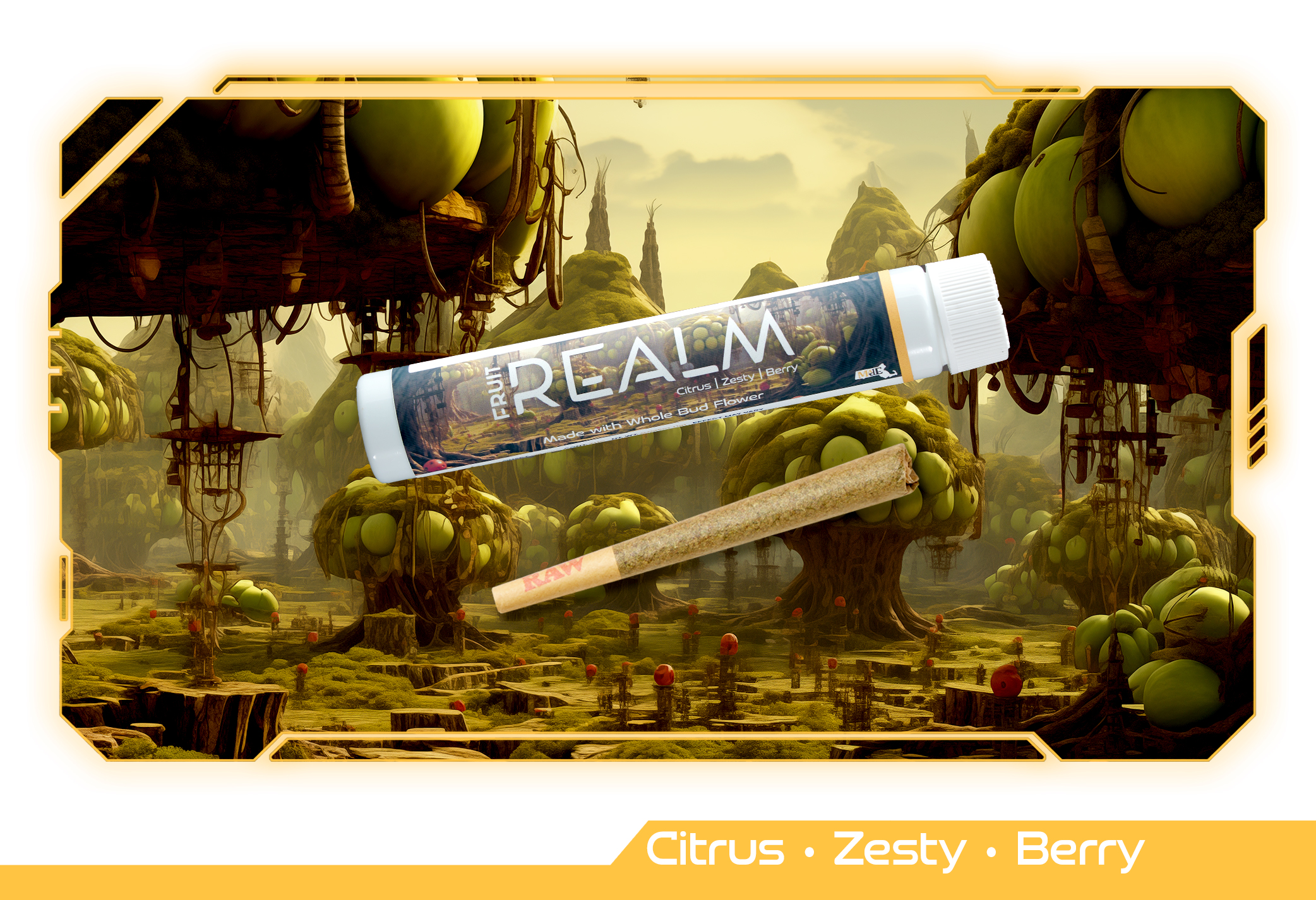 Photograph of product: REALM - Delicata Grapes - Pre-Roll - Oui'd - 1g