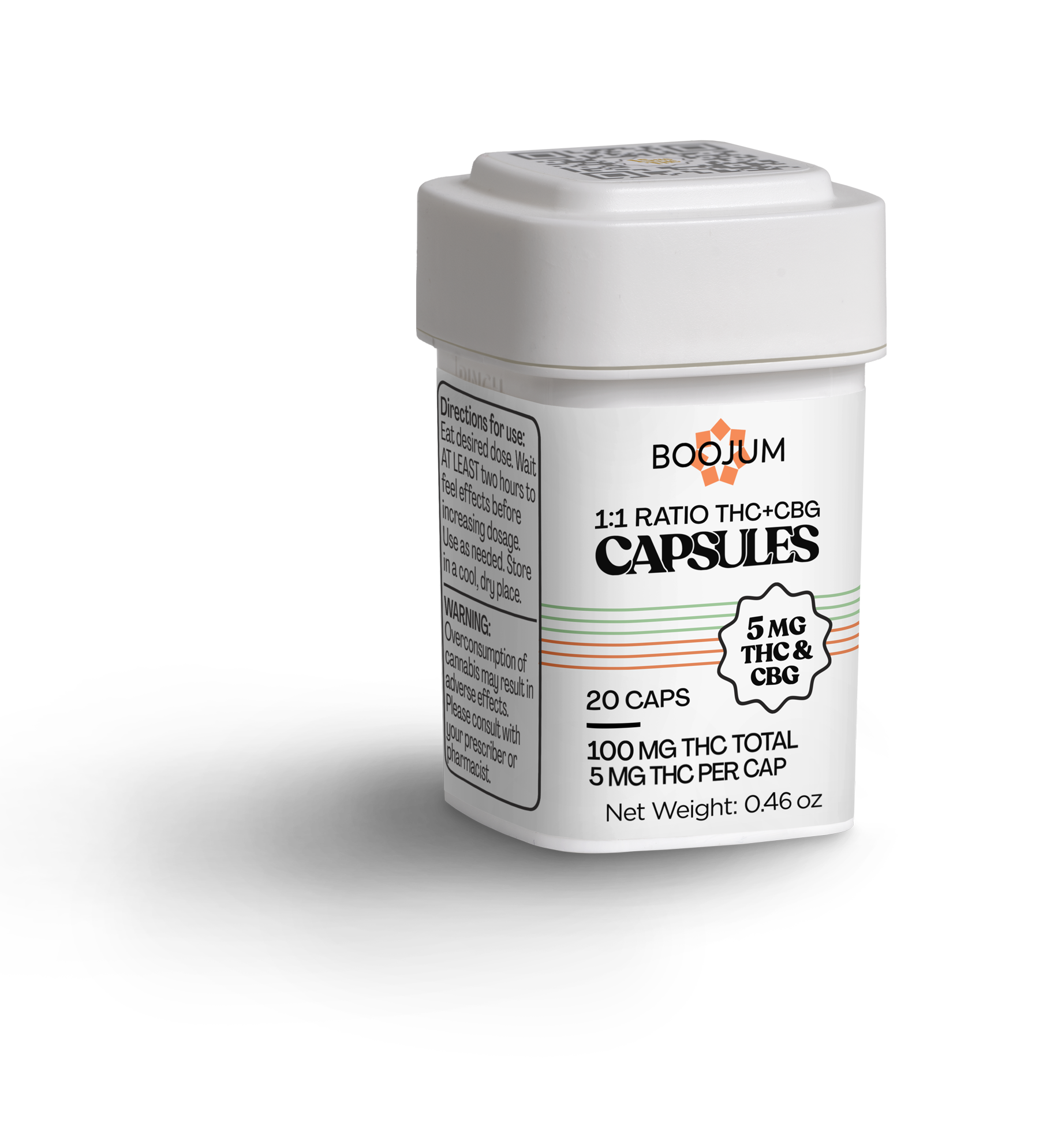 Photograph of product: Capsule 1:1 TH-oui:CBG | 6mg - 20 count