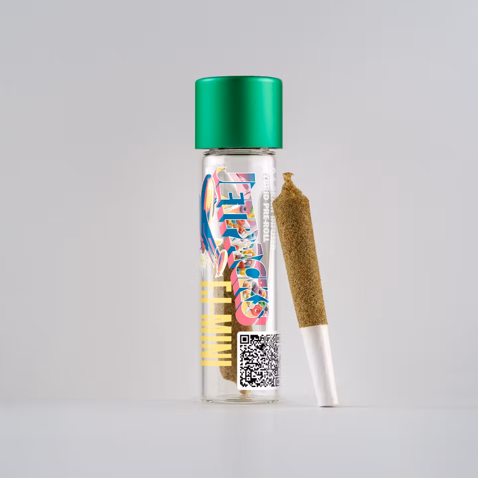 Photograph of product: JetPacks | Lemon Skunk | FJ-Mini Resin Infused Pre Roll | .6g