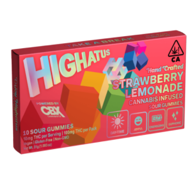 Photograph of product: Strawberry Lemonade [S] | 100mg 10pk  Sour Gummies | Highatus