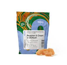 Photograph of product: MFNY | Live Resin Gummies | Peaches & Cream x O2 OG Kush 10pk